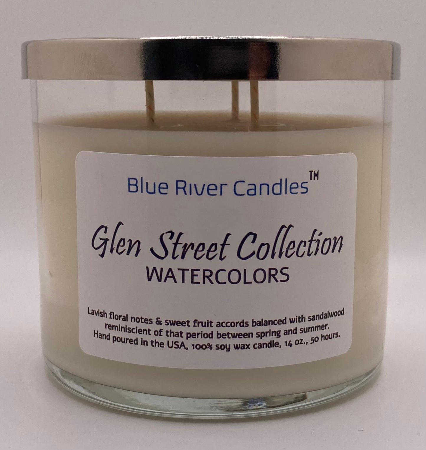 This Glen Street Collection in Watercolors is a blend of lavish floral notes and sweet fruits that that is balanced with sandalwood. The fragrance brings memories of that period between late spring and early summer.